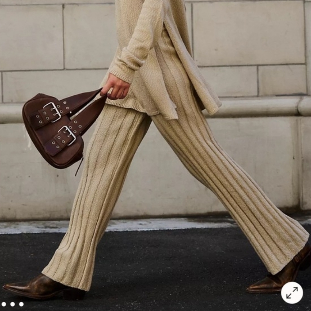 Free People Beach ribbed knit pants Small